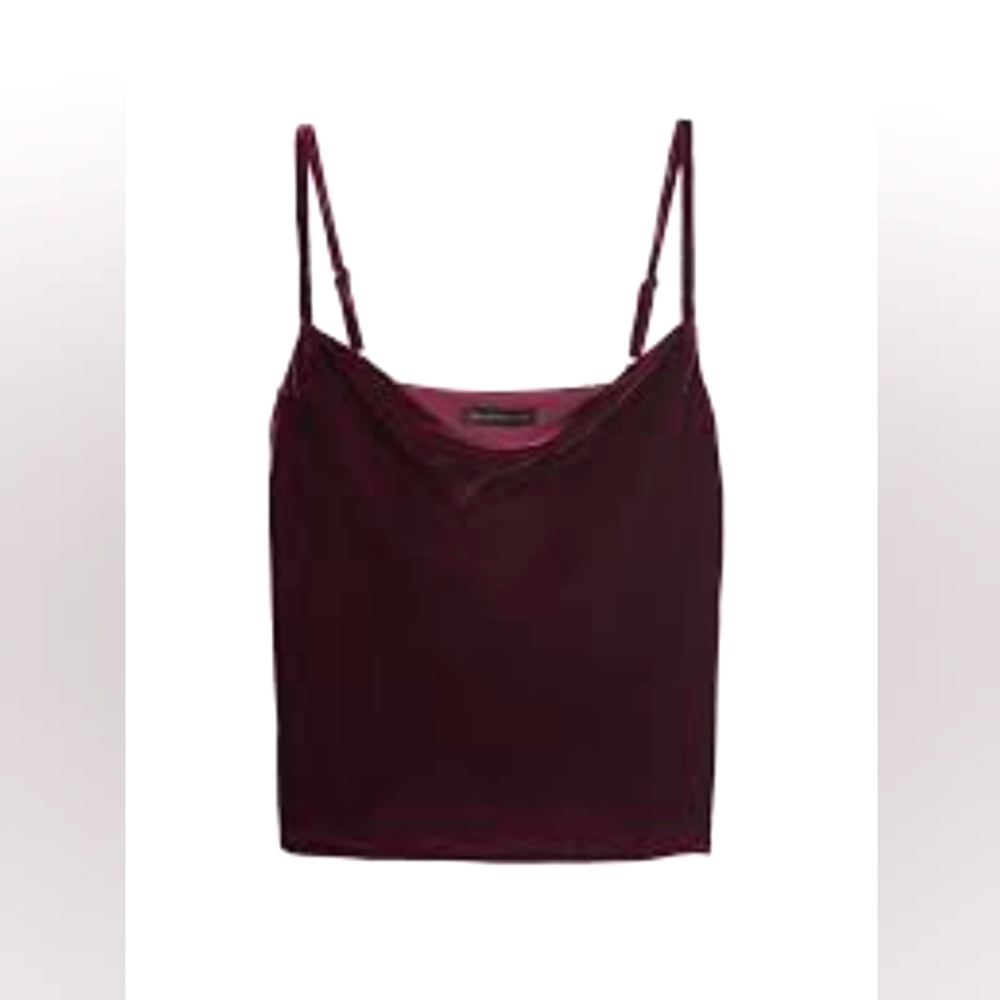 Purple velvet cowl neck Camisole tank top